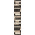 12' Black Brown And Beige Patchwork Runner Rug